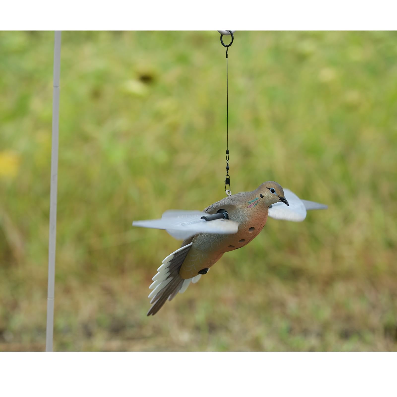 Carry bag, field stake, and wind-motion arm included with the PowerFlight Dove