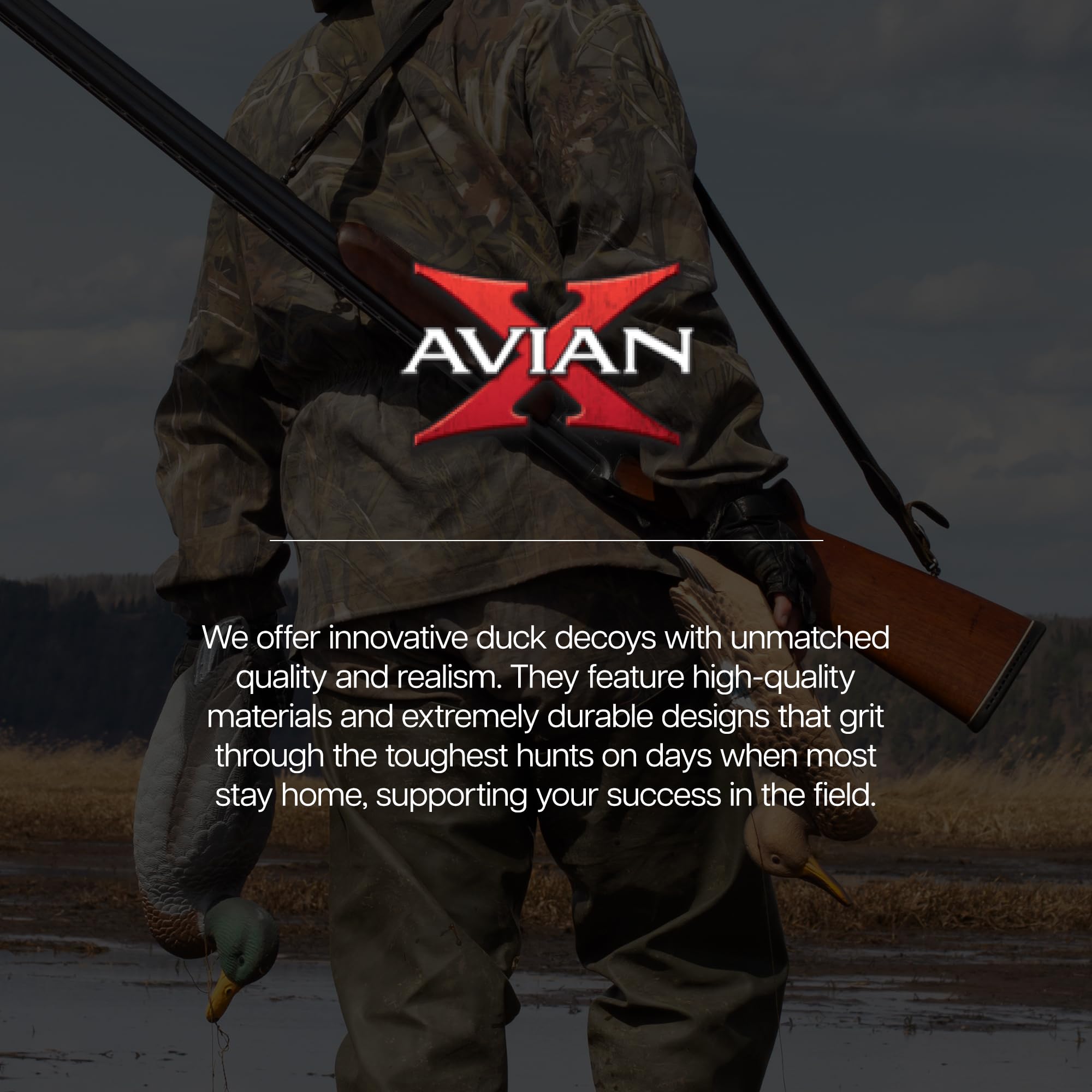 Avian X Six-pack Teal Decoys provide dynamic spread with multiple postures