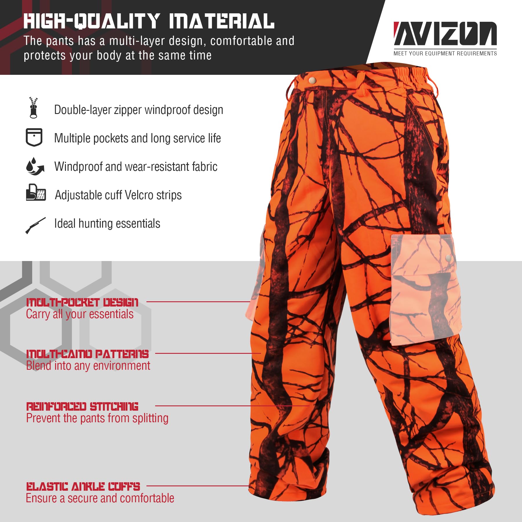 Avizon pants feature fleece lining for added warmth on early-morning expeditions.