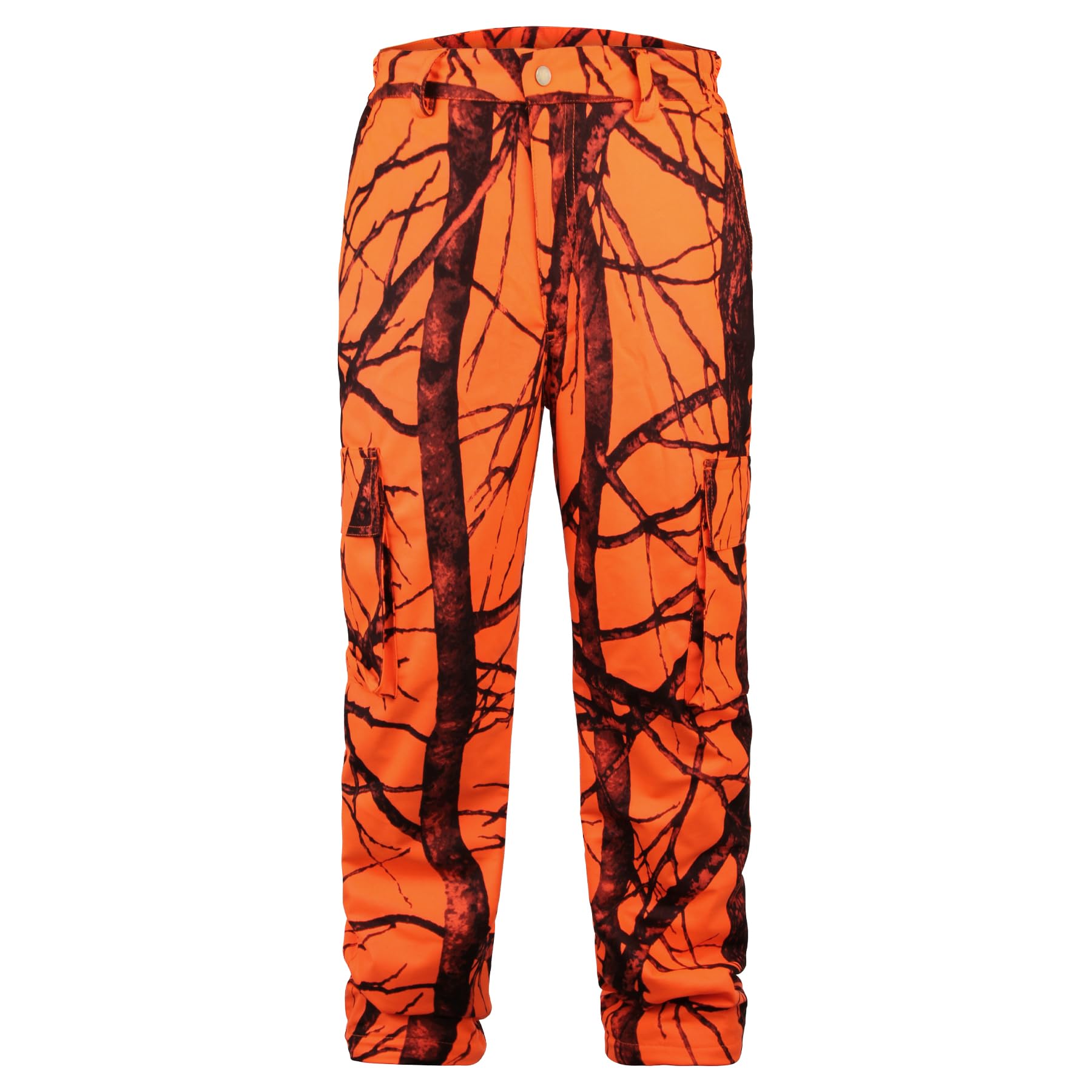 Avizon men's camouflage hunting pants with waterproof-windproof fabric for dry, quiet hunting.