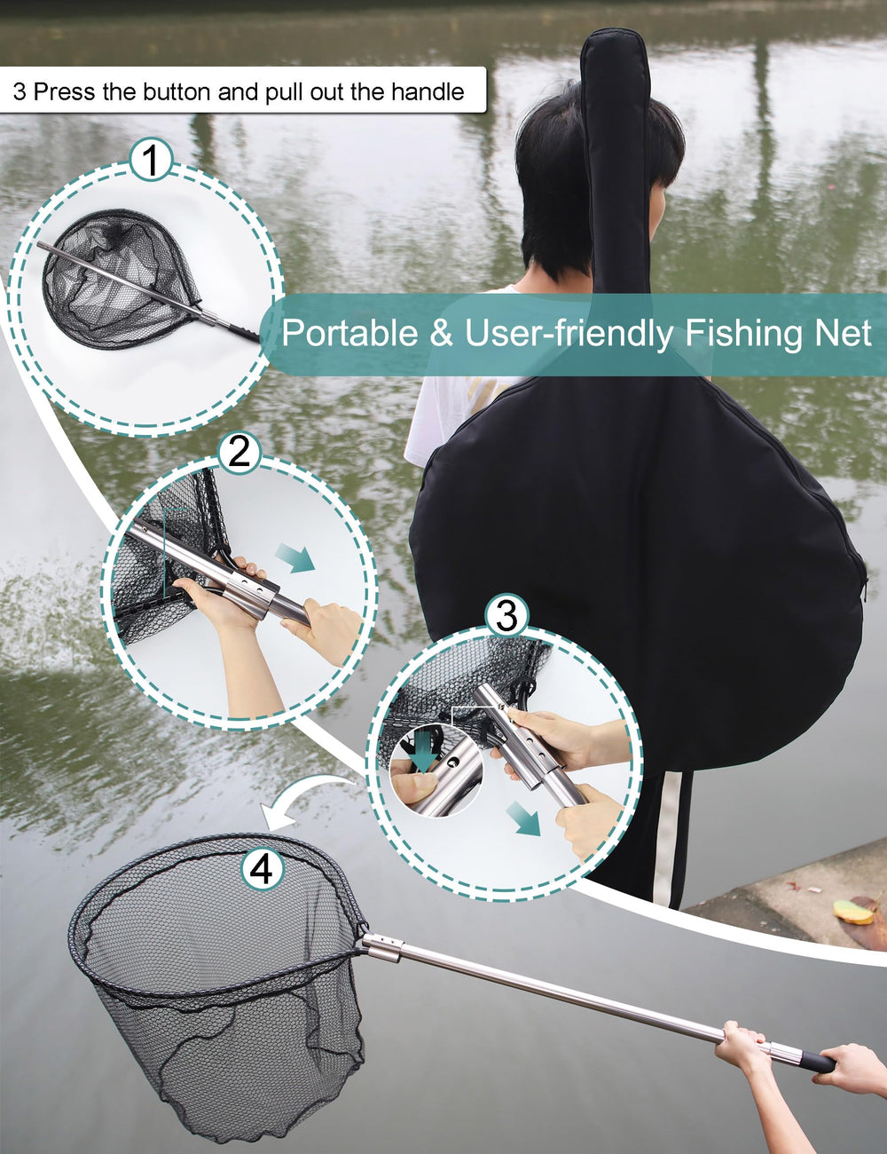 Large 24x28 inch hoop suitable for big fish