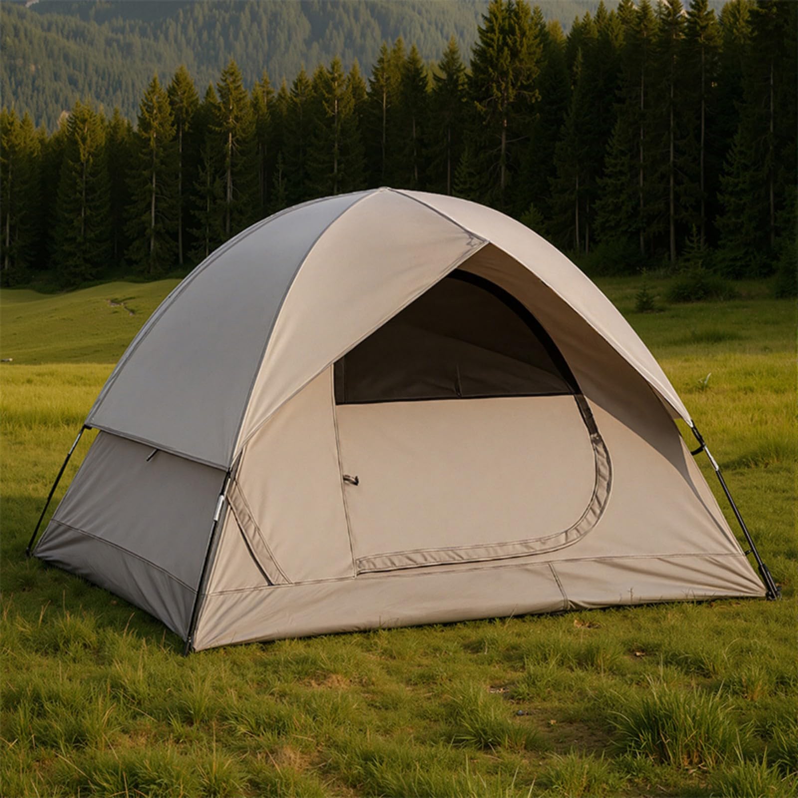 Avocado Green spacious tent multi-uses-festival-hiking ready for hiking and festival outings.