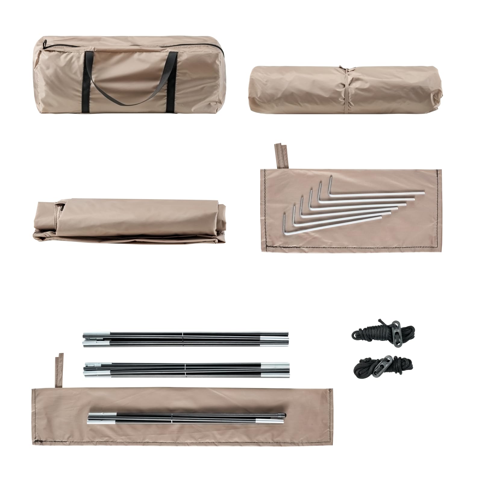 Avocado Green spacious tent portable poles and rust-resistant zippers support reliable setup.