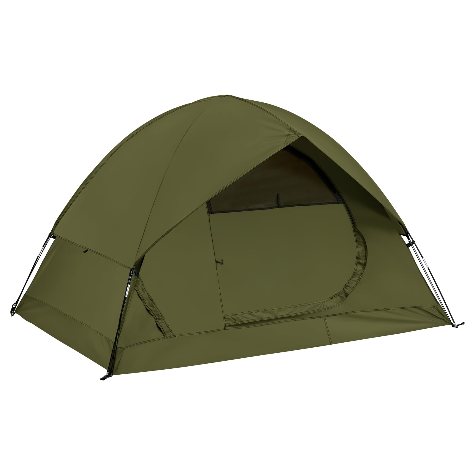 Avocado Green spacious tent rainfly showcases waterproof protection for rainy camping.