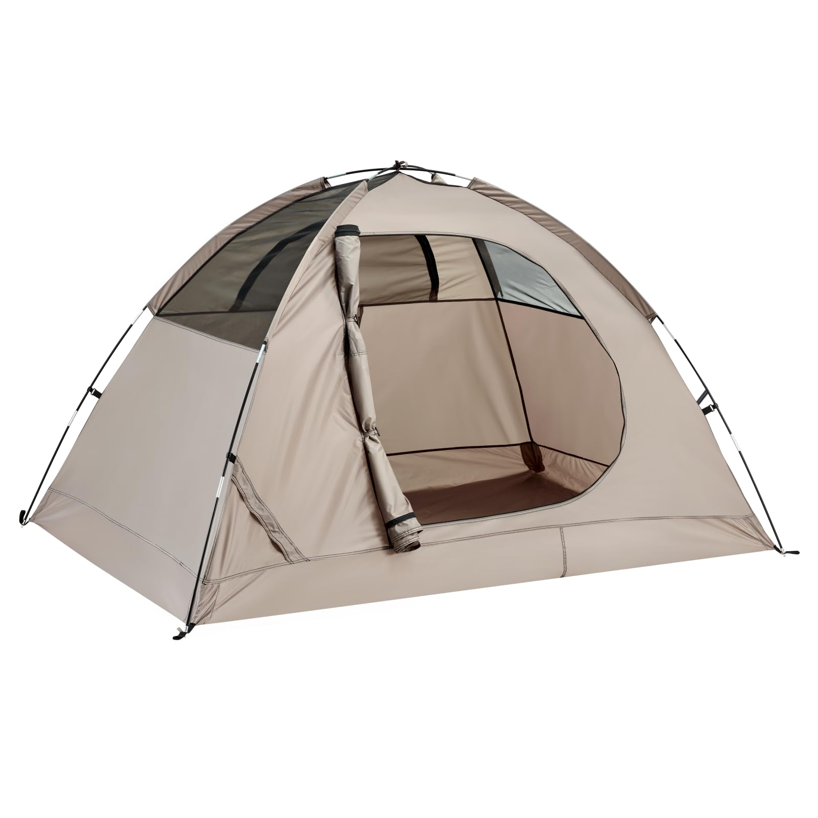 Avocado Green spacious tent weight 4.9 lbs makes it easy to carry on hikes.