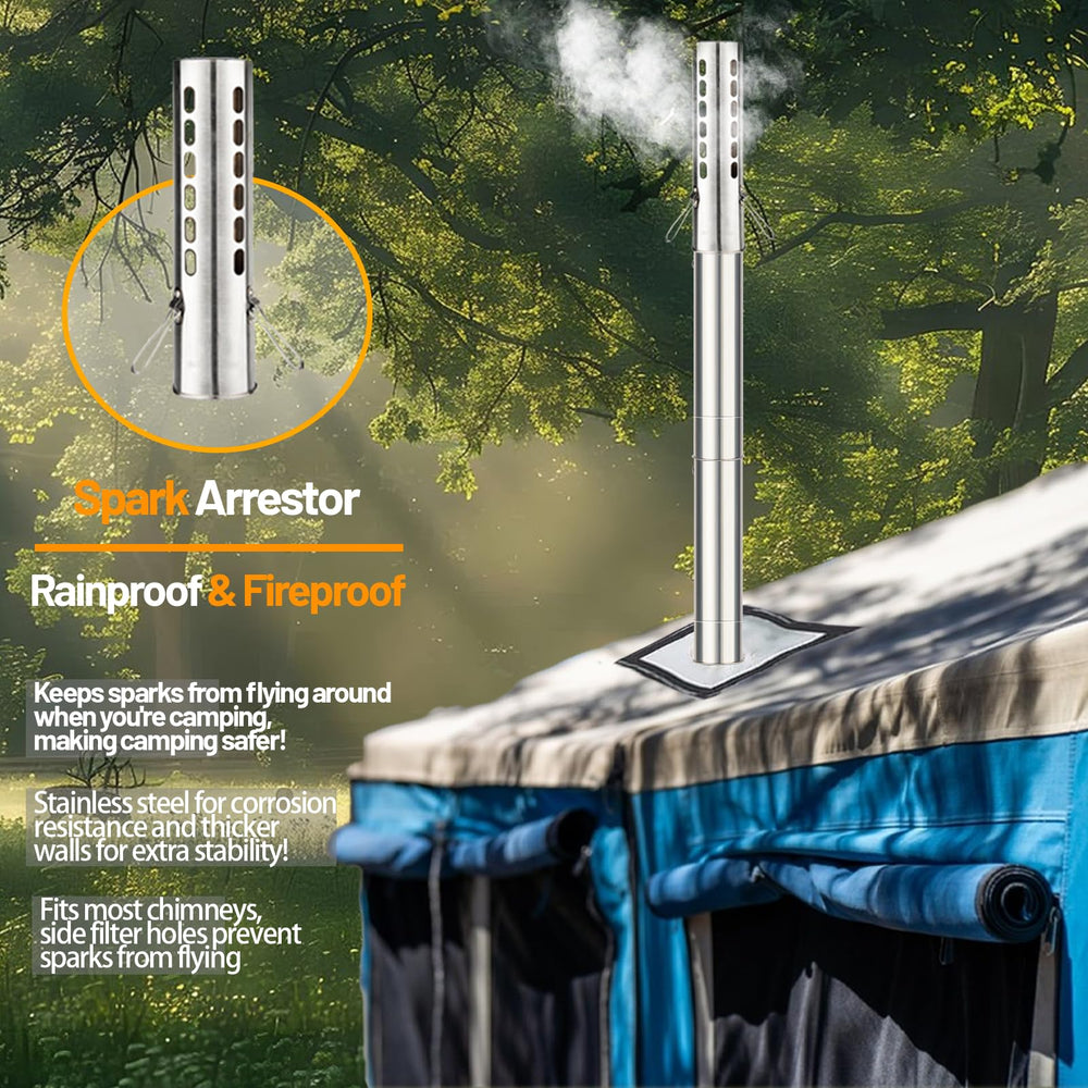 AVOFOREST hot tent stove sturdy iron body delivers durable outdoor performance