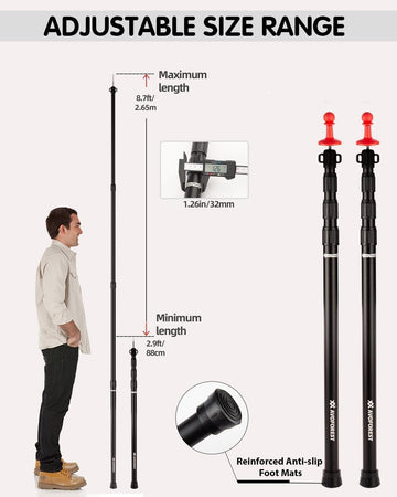 AVOFOREST tarp poles 32mm diameter highlight sturdy outdoor frame