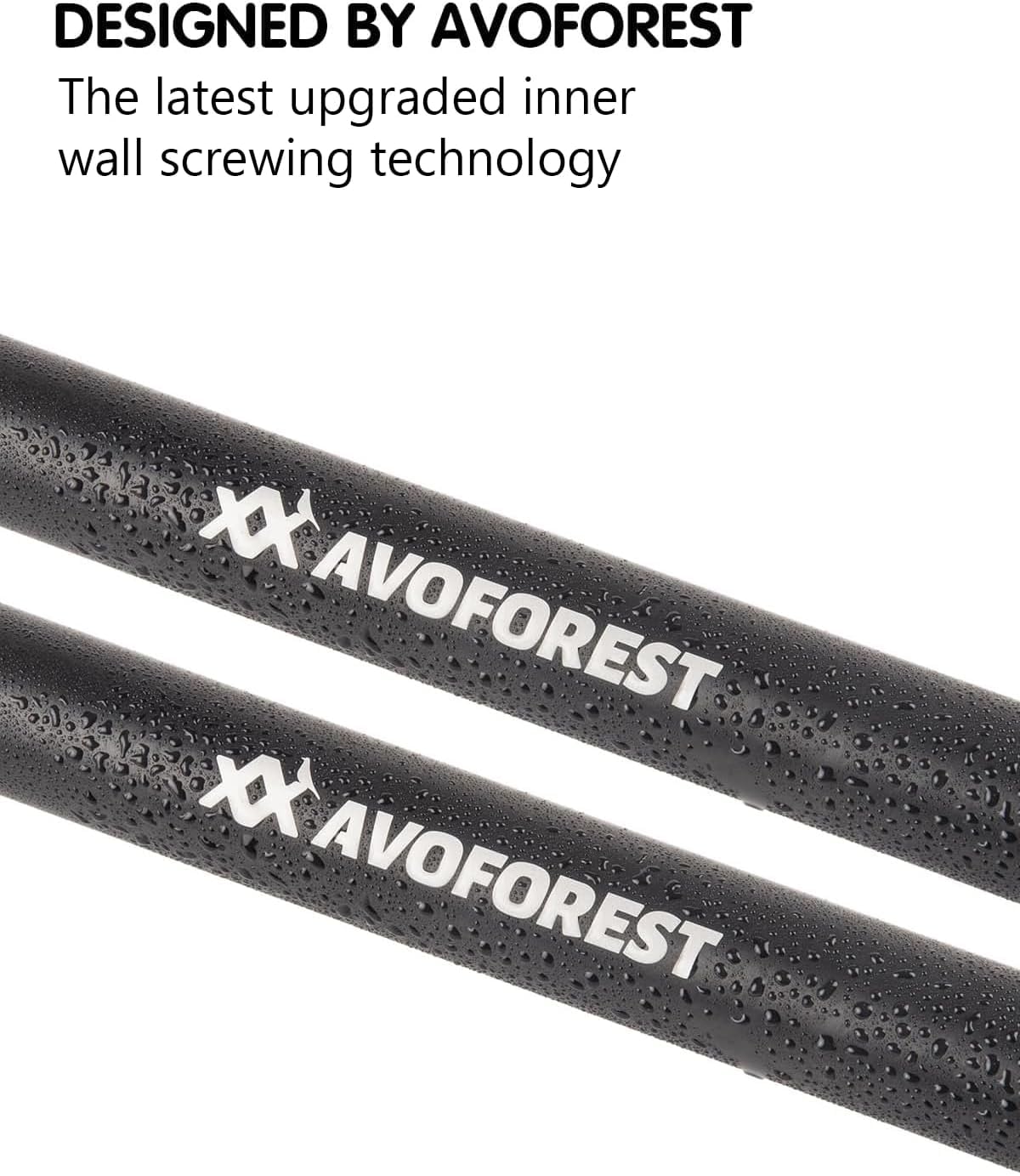 AVOFOREST tarp poles with heavy-duty stakes and wind ropes reinforce stability