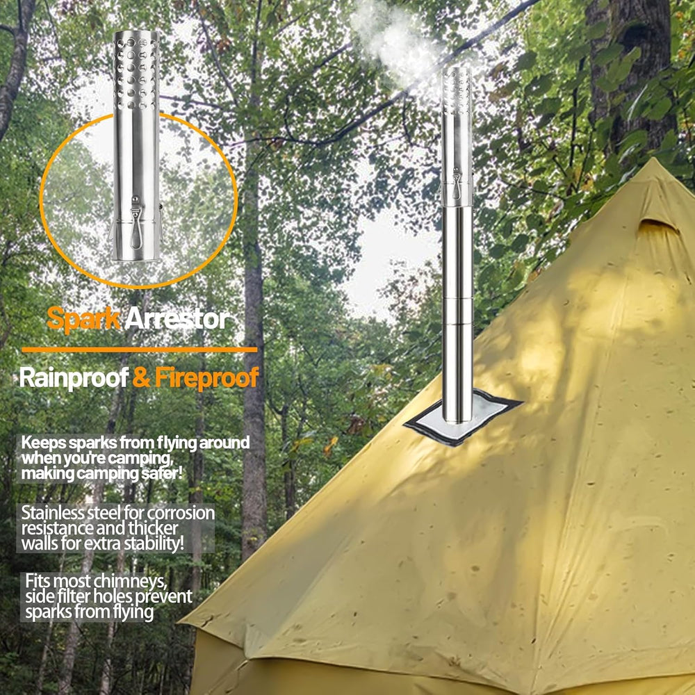 AVOFOREST tent stove sturdy iron body ensures outdoor durability