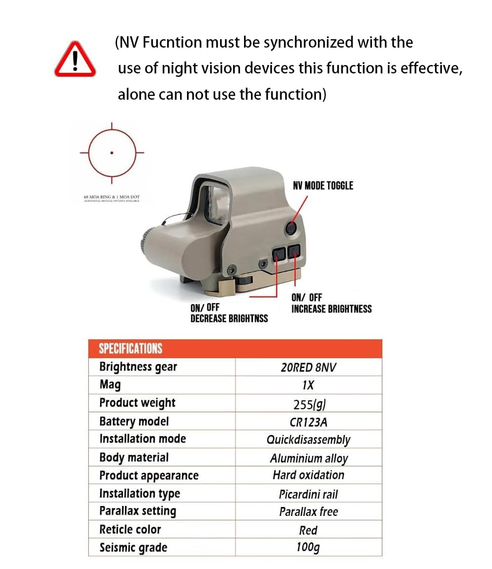 AWETHE EXPS3 GEN2 NV button — switch between day and night vision for versatility.