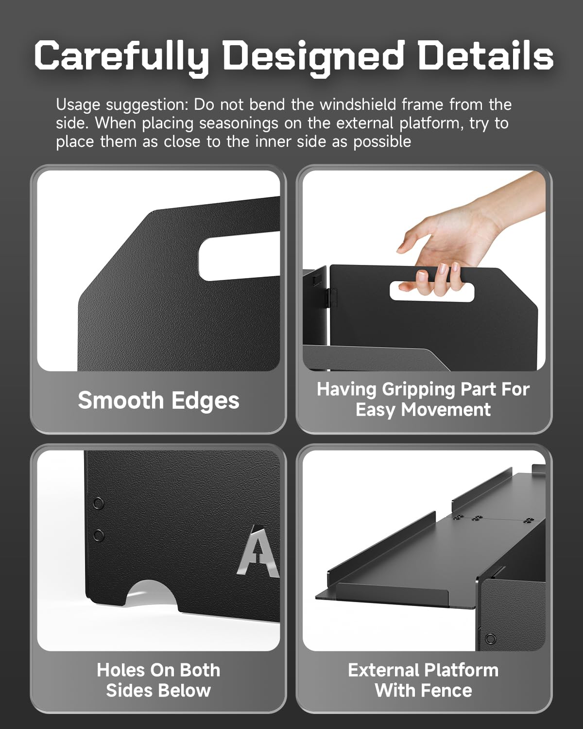 AwnPror dirt resistant black coating is easy to clean after outdoor use.
