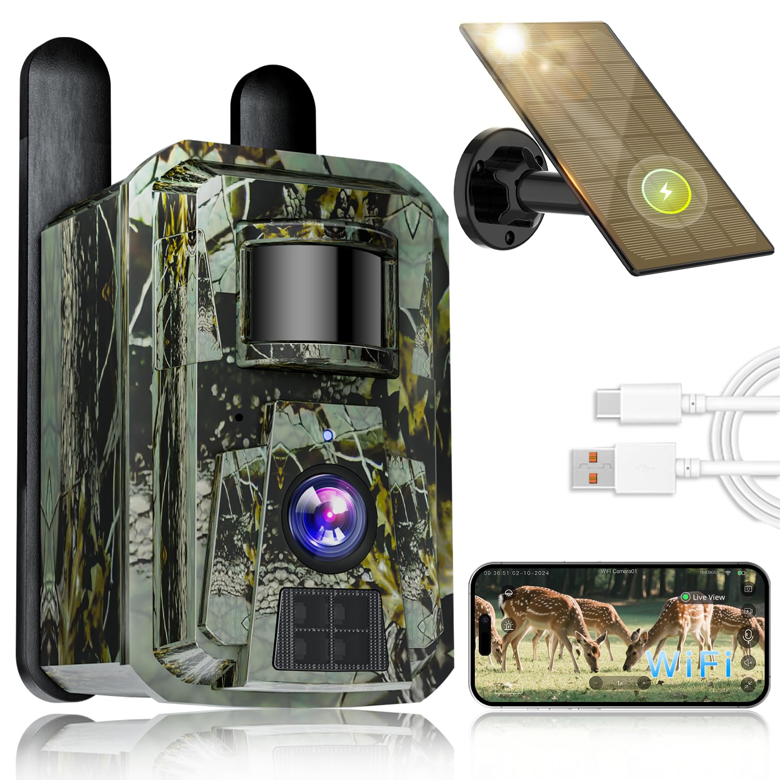AXB Trail Camera with WiFi app control enables easy remote monitoring and quick media downloads.
