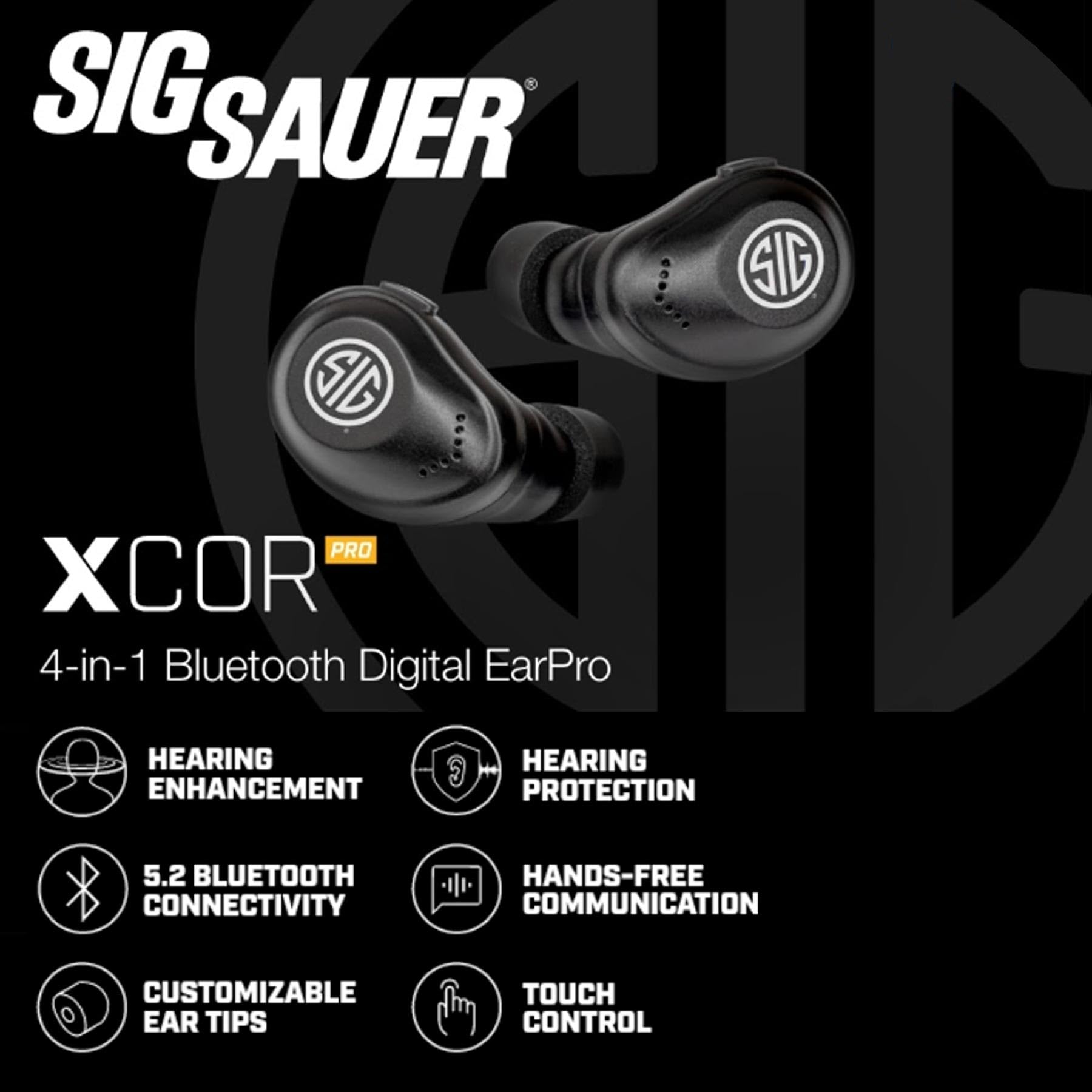 AXIL x SIG SAUER XCOR PRO Ear Buds in-use ambient awareness for safety