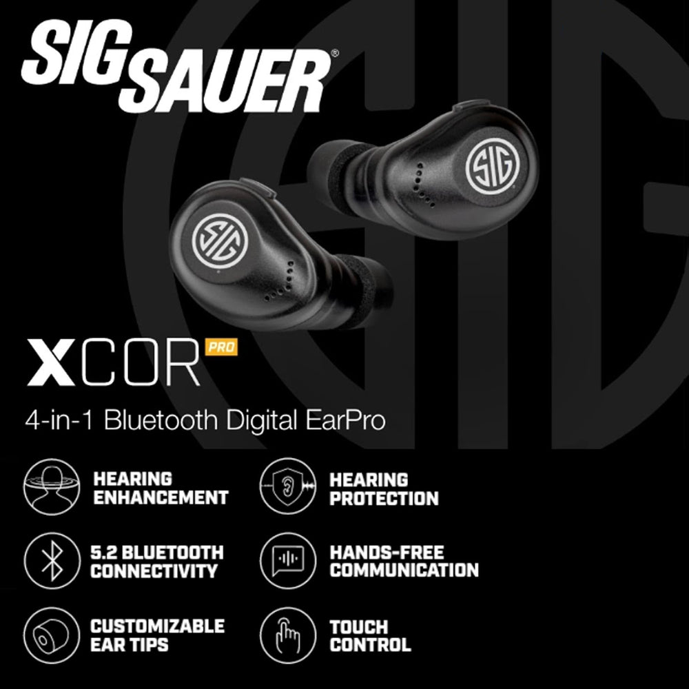 AXIL x SIG SAUER XCOR PRO Ear Buds in-use ambient awareness for safety