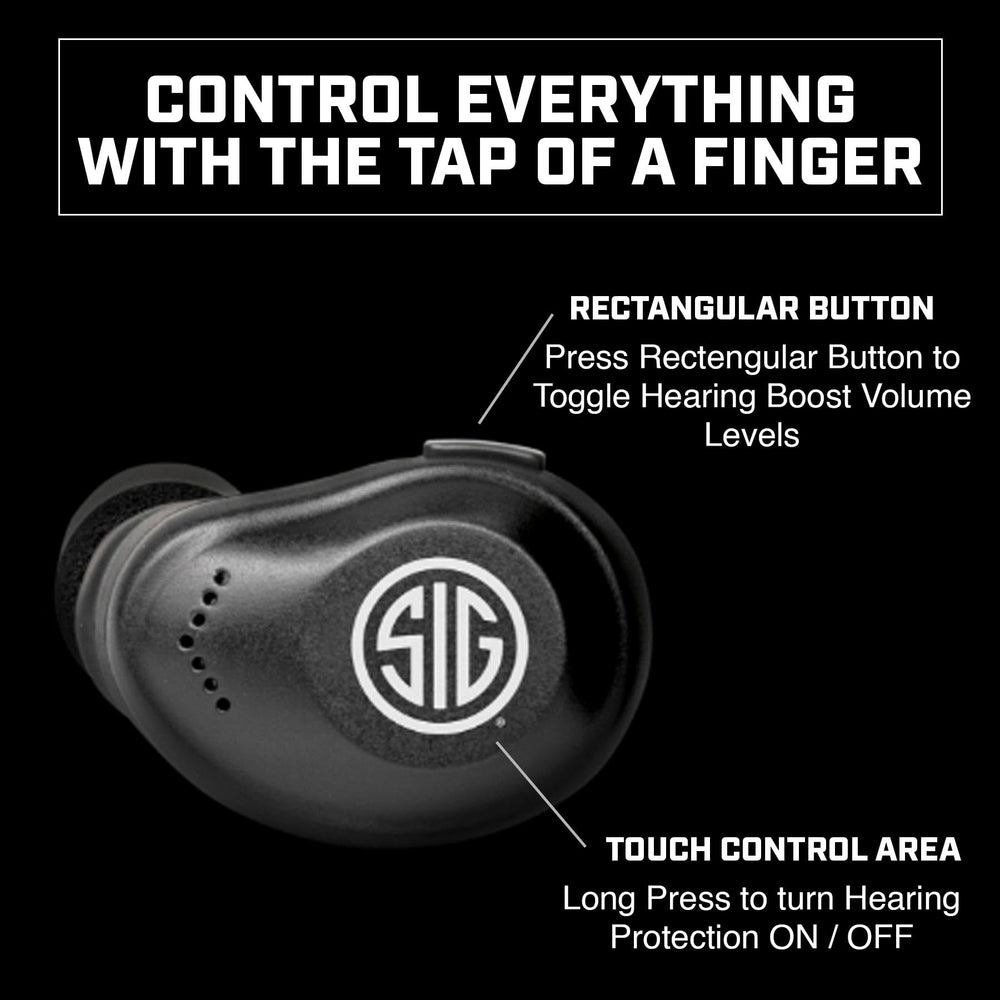 AXIL x SIG SAUER XCOR PRO Ear Buds IP54 rugged protection in harsh environments
