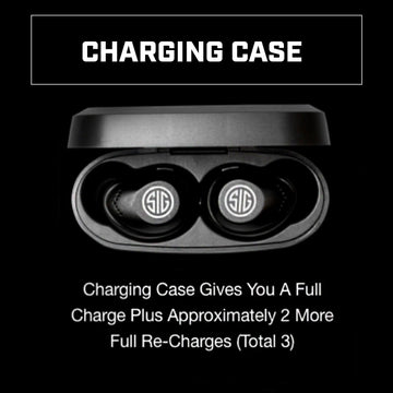 AXIL x SIG SAUER XCOR PRO Ear Buds USB-C charging for quick power ups