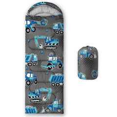 Axolotl cool car sleeping bag blue closed form for compact travel