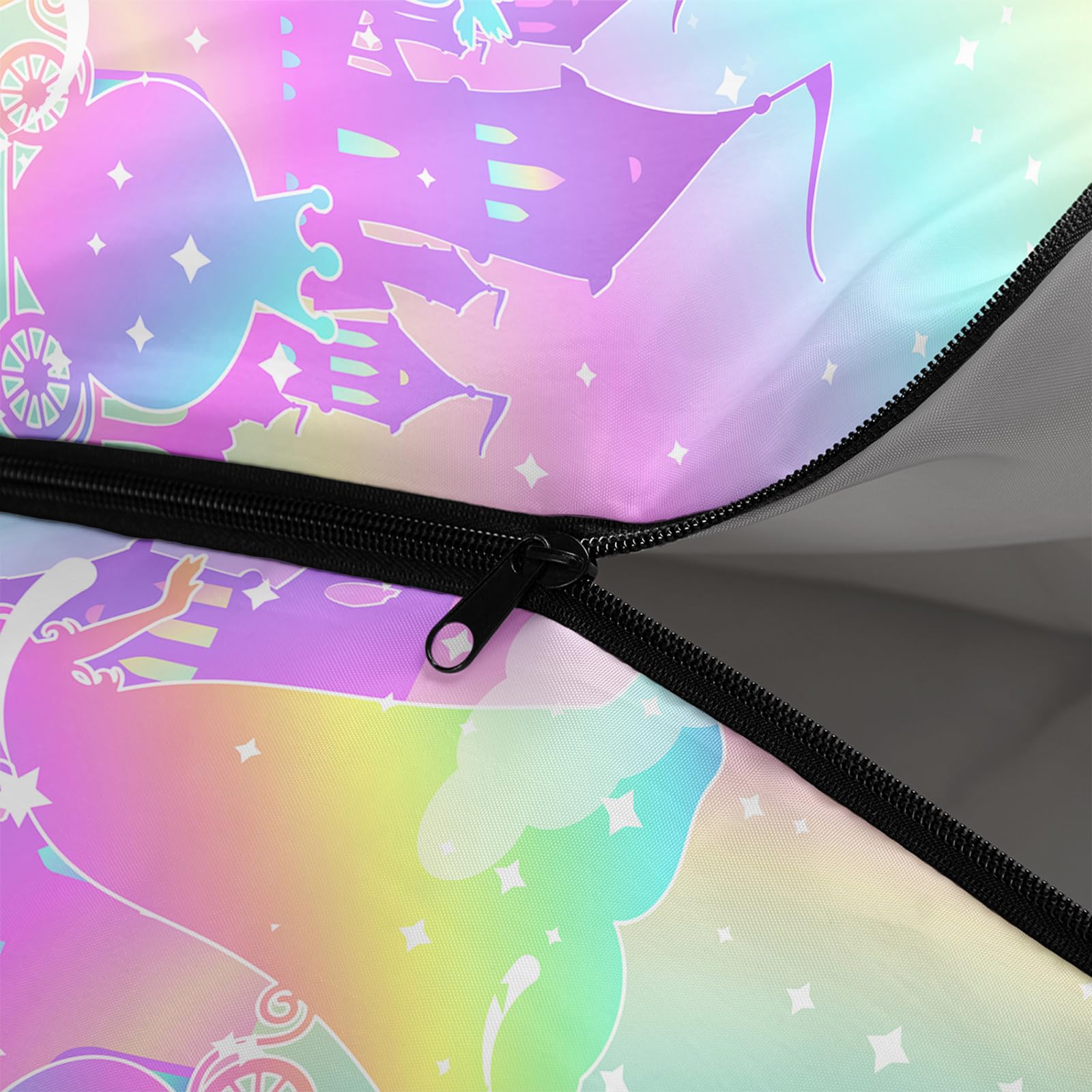 Axolotl Princess sleeping bag opened as blanket for picnic use