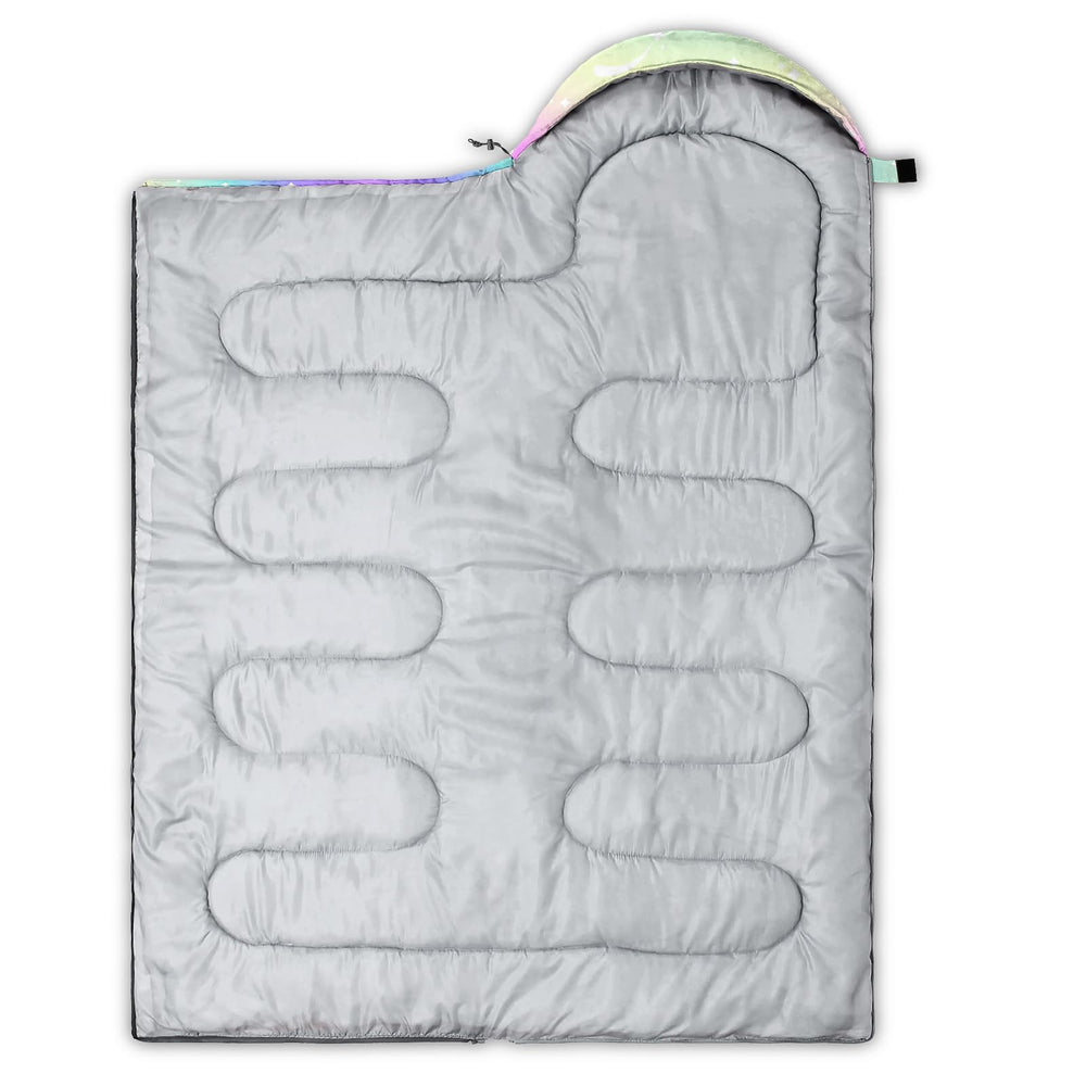 Axolotl Princess sleeping bag packed sack shows compact travel-friendly storage