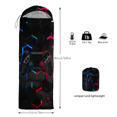 Axolotl sleeping bag with 3D print design appeals to kids during camping