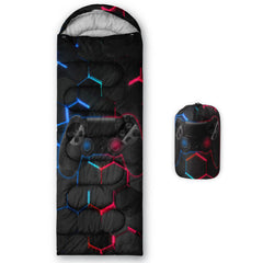 Axolotl sleeping bag rolled in compression sack for easy travel