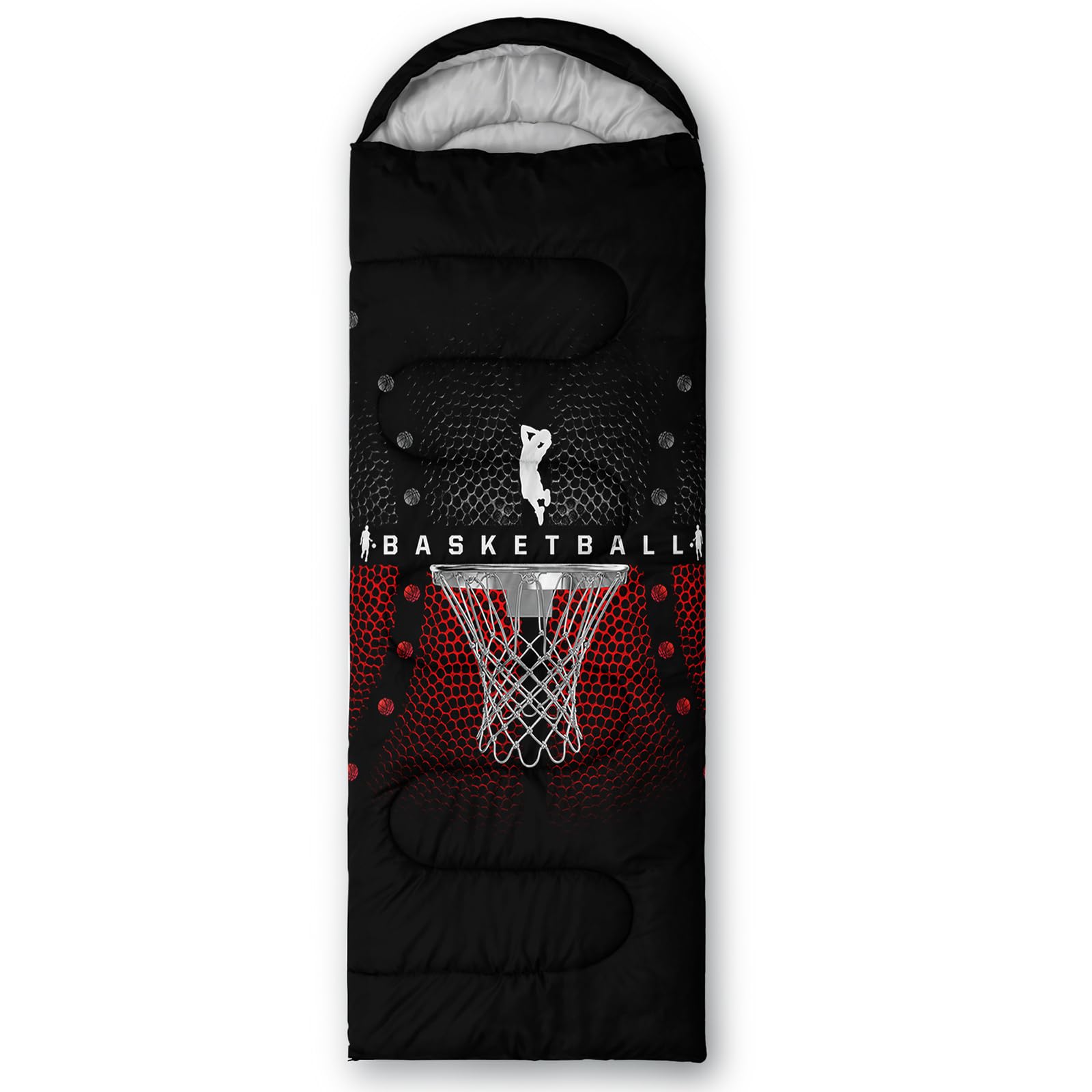 Axolotl sleeping bag dimensions 31 x 90 inches to fit adult and kids