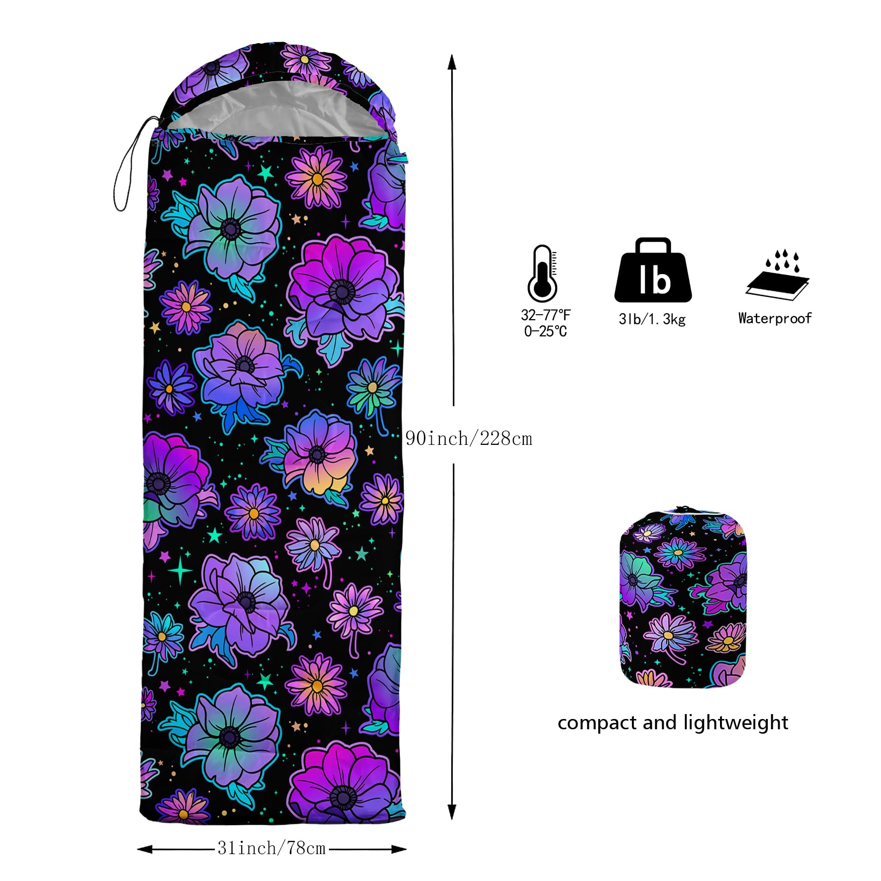 Axolotl sleeping bag inner padding offers comfortable rest in tents or indoors