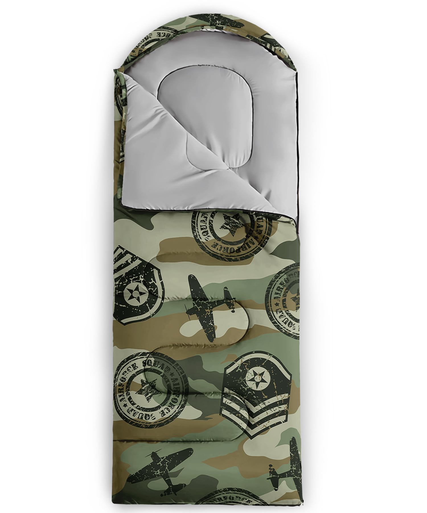 Axolotl packable sleeping bag fits compactly into travel gear for portability.