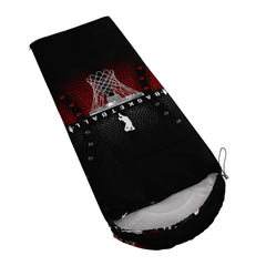 Axolotl sleeping bag opened flat as a picnic blanket