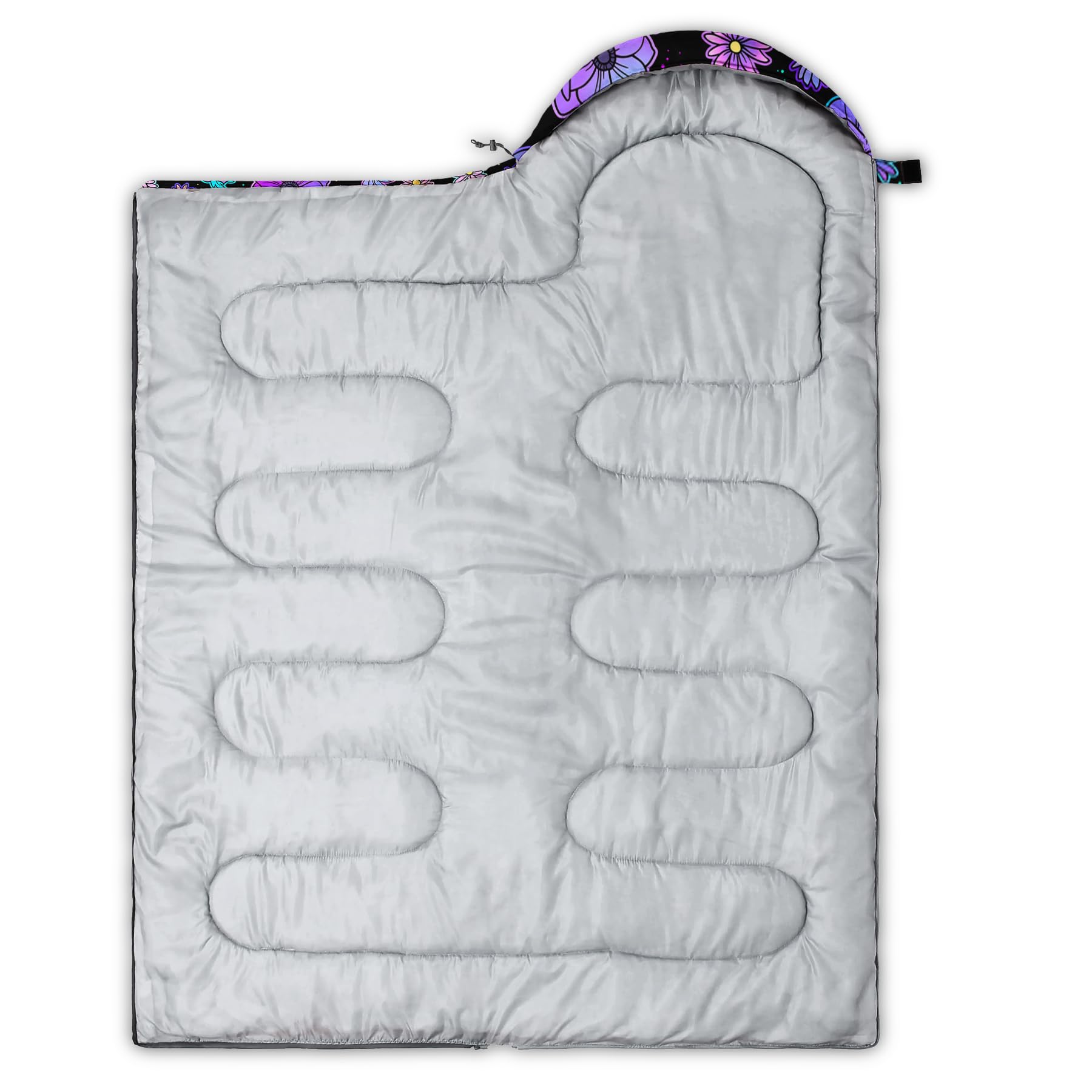 Axolotl sleeping bag waterproof nylon outer shields damp conditions during backpacking
