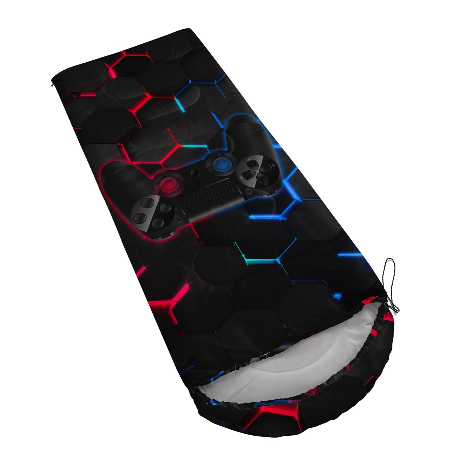 Axolotl sleeping bag exterior features waterproof nylon for wet-weather protection
