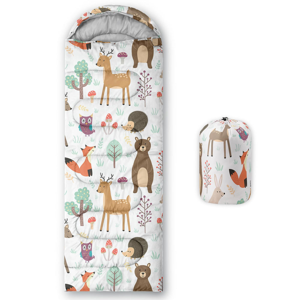Axolotl sleeping bag side view shows compact, lightweight warmth for camping.