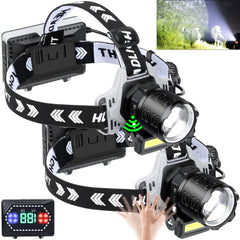 AXRUNZE headlamp 1000-lumen beam for clear night visibility on outdoor adventures.