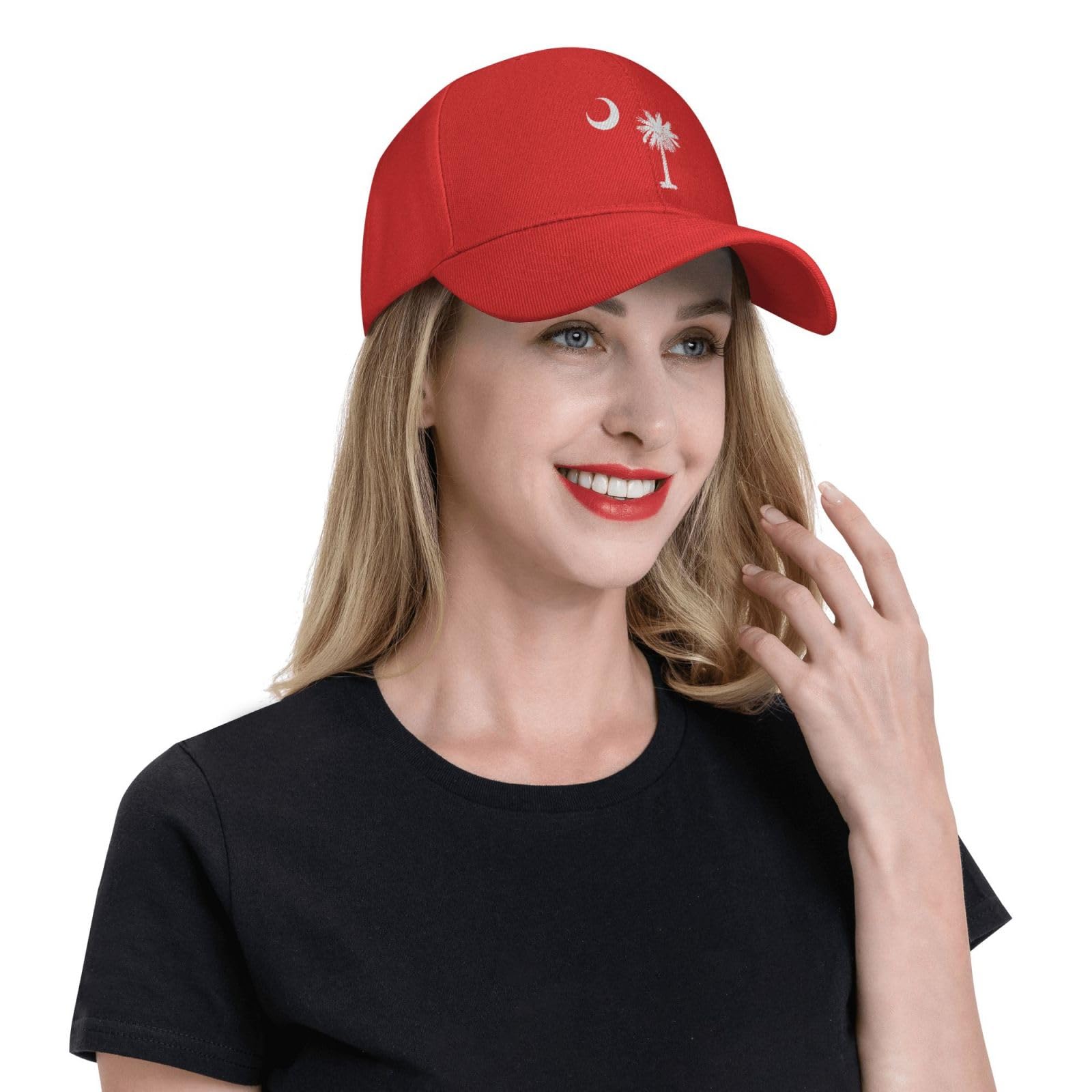 AXXOR lightweight packable red cap ready for travel