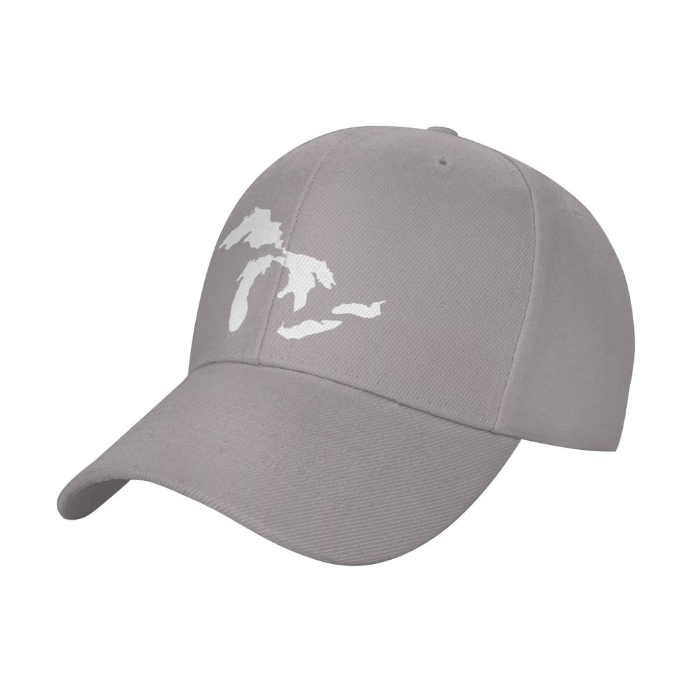 AXXOR Michigan Great Lakes map hat in gray for everyday wear and outdoor exploring.