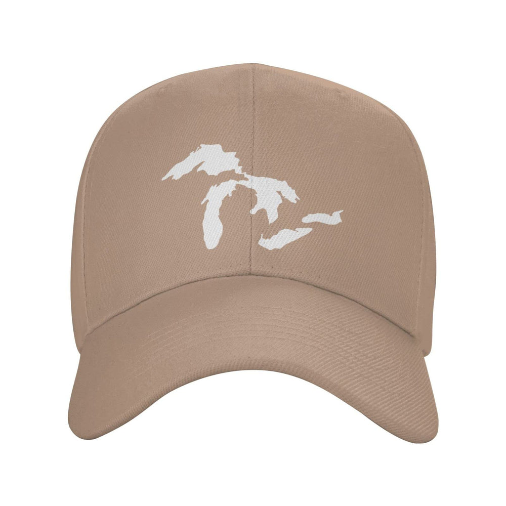 AXXOR Michigan map cap back view highlighting the adjustable magic buckle.