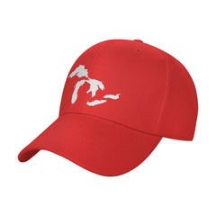 AXXOR Michigan map cap front view, comfortable all-day wear for outdoor activities.