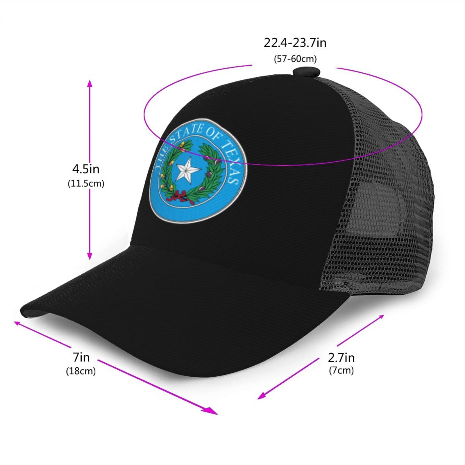 AXXOR Seal of Texas cap side view showing adjustable fit.