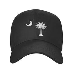 AXXOR Palmetto Trees cap side view, adjustable back strap