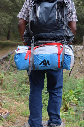AYAMAYA 2-person camping tent ideal for couples or solo gear setups.
