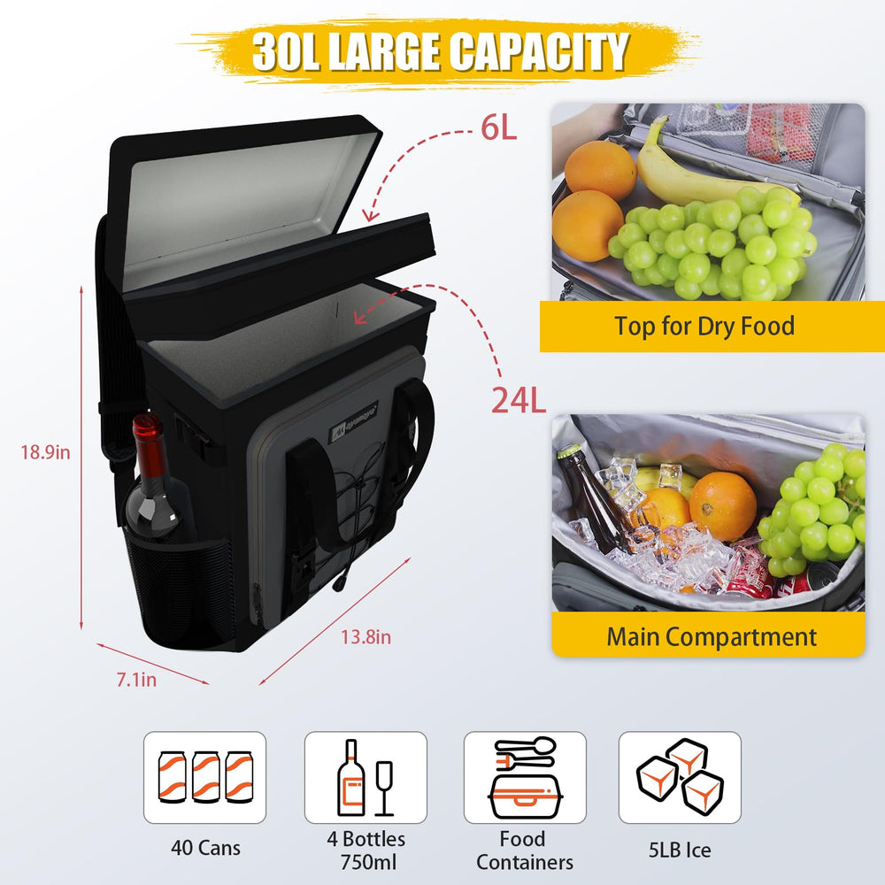 AYAMAYA Backpack Cooler with five-layer insulation preserves cold drinks for hours.