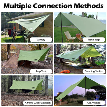 AYAMAYA beach picnic tarp used as shade and ground cover.