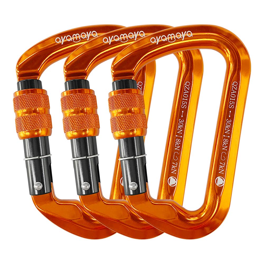 Ayamaya climbing carabiners pack shown for rugged rock climbing adventures.