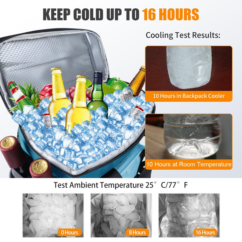AYAMAYA cooler backpack multi-pocket design keeps utensils and bottles neatly organized.