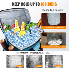 AYAMAYA cooler backpack multi-pocket design keeps utensils and bottles neatly organized.