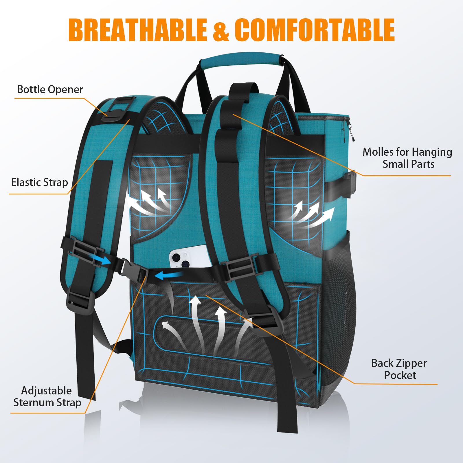 AYAMAYA cooler backpack shown outdoors illustrates versatile use for beach, hiking, and travel.