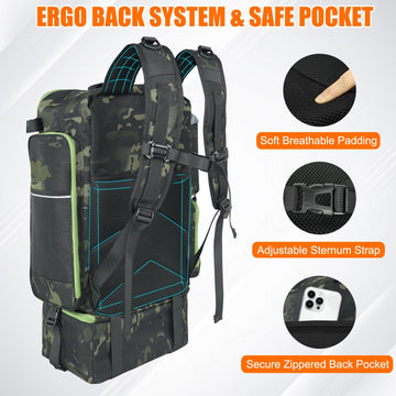 AYAMAYA fishing backpack ergonomic back design reduces fatigue during long trips