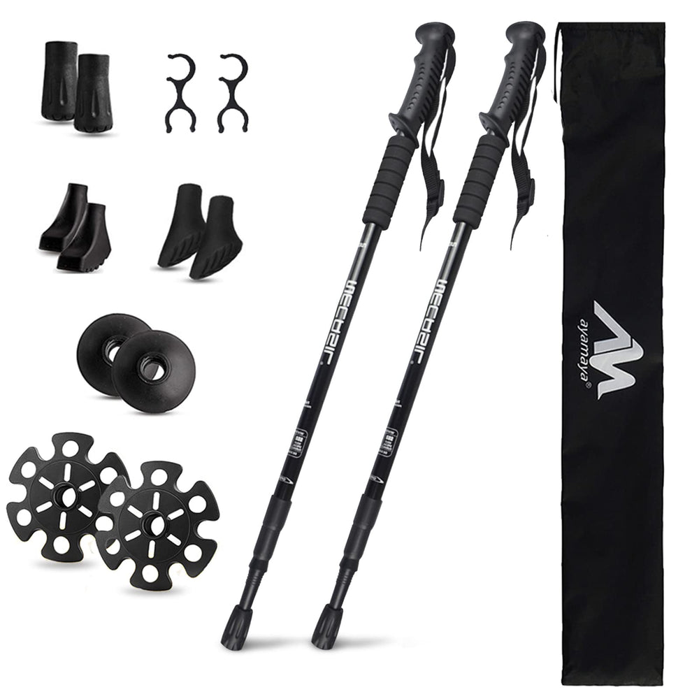 AYAMAYA hiking poles with extendable length fit hikers of all heights.