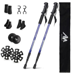 AYAMAYA hiking poles extended length demonstrating adjustable reach for tall hikers