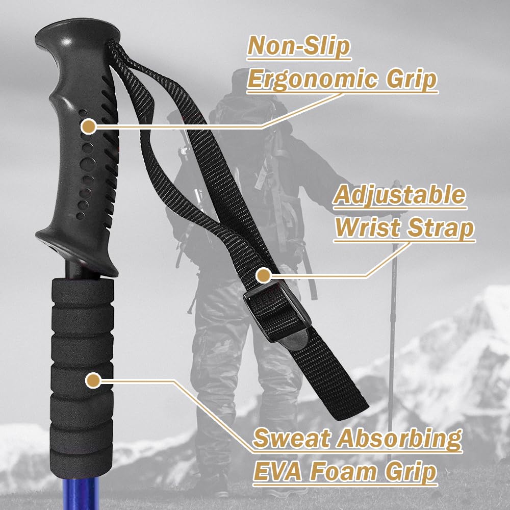 AYAMAYA hiking poles folded compact for easy transport